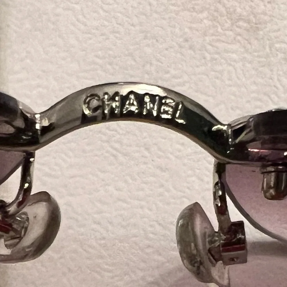 MINT CHANEL 4017 D Crystal Rimless Coco CC Logo Pink Plum SUNGLASSES CASE BOX - Picture 7 of 16